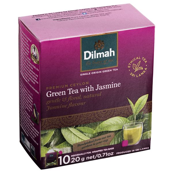 Chá Verde com Jasmine Premium Ceylon Dilmah 10 Sachês