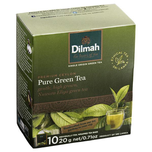 Chá Verde Premium Ceylon Dilmah 10 Sachês