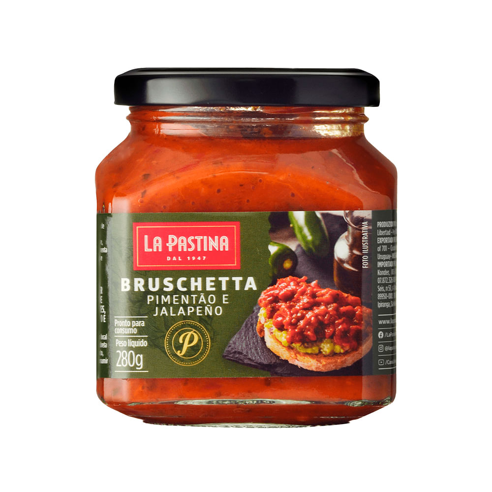 Bruschetta de Pimentão com Jalapenho La Pastina 280g