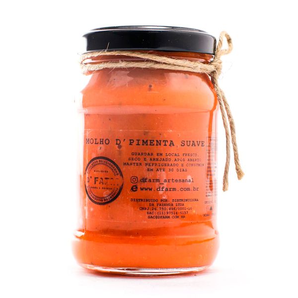 Molho de Pimenta Suave D'Farm 200g