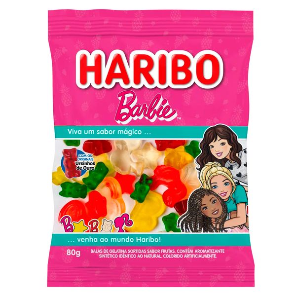 Bala de Gelatina Barbie Frutas Sortidas Haribo 80g