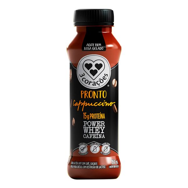 Cappuccino Power Whey 3Corações 260ml