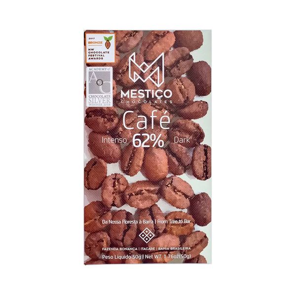 Chocolate 62% Cacau com Café Mestiço 60g
