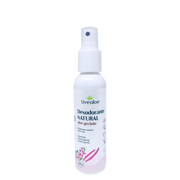 Desodorante Natural Aloe Gerânio Livealoe 120ml