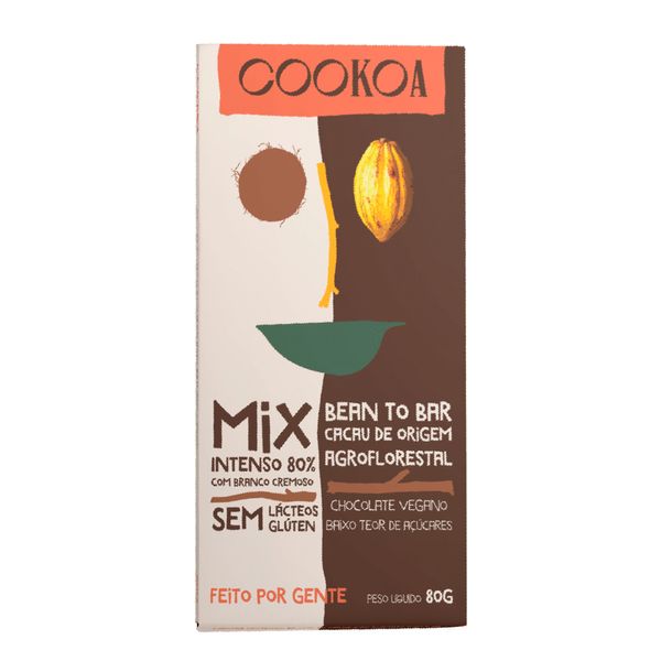 Chocolate Branco Cremoso 80% Sem Lactose Cookoa – 75g
