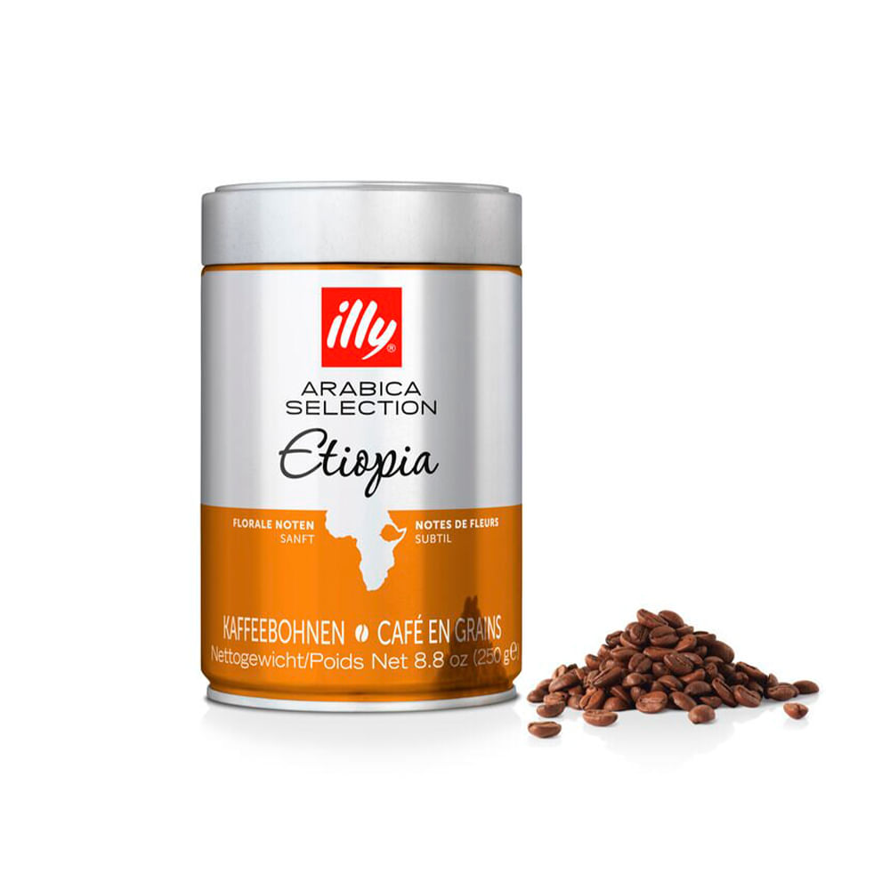 Café Etiopia em Grãos Lata Illy 250g
