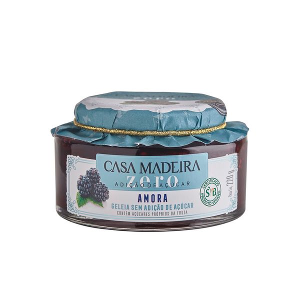 Geleia de Amora Sem Açúcar Casa Madeira 220g