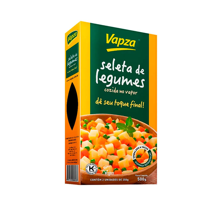 Seleta de Legumes Cozida no Vapor Vapza 500g