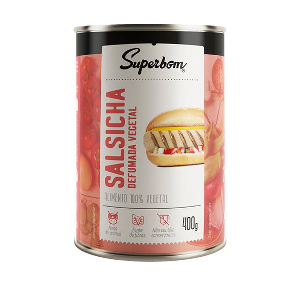 Salsicha Vegetal Defumada Superbom 400g