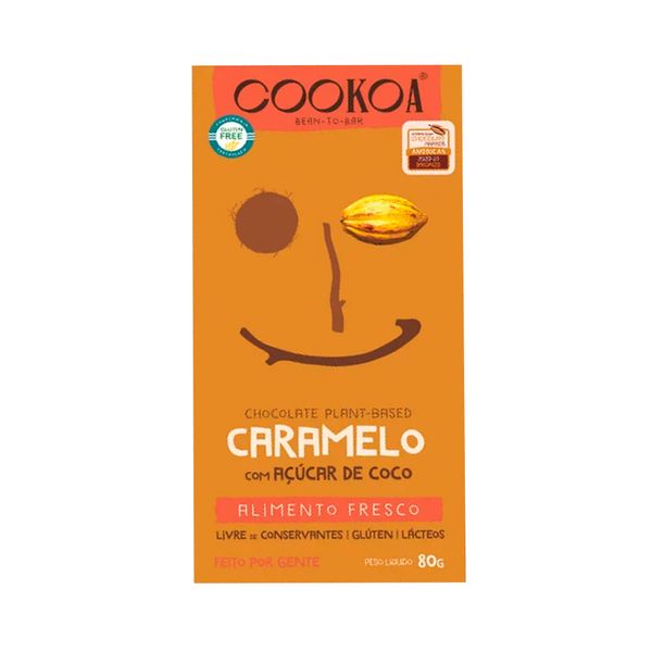 Chocolate de Caramelo e Açúcar de Coco Sem Glúten Cookoa 80g