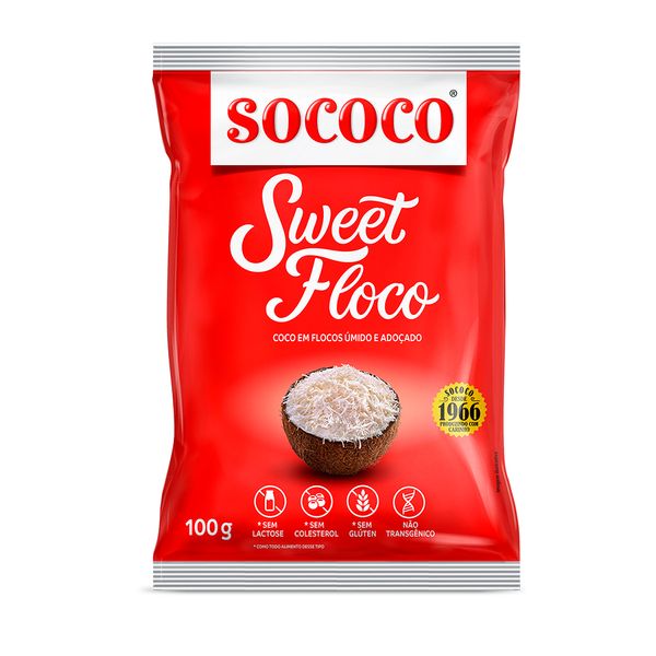 Coco em Flocos Úmido e Adoçado Sococo 100g