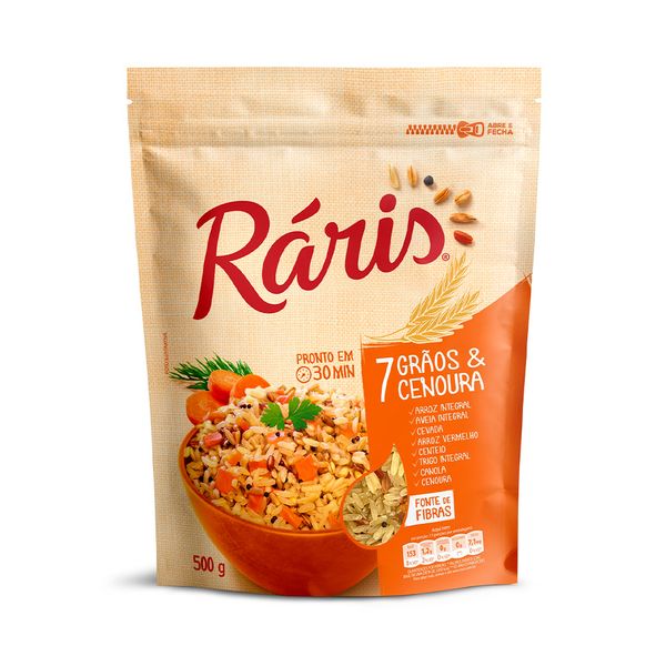 Arroz 7 Grãos & Cenoura Ráris 500g