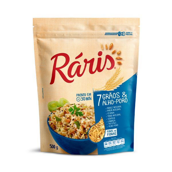 Arroz 7 Grãos & Alho-Poró Ráris 500g