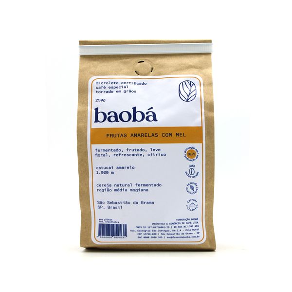Café em Grãos Microlote Especial Frutas Amarelas com Mel Baobá 250g