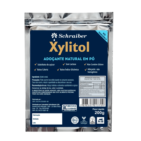 Xylitol em Pó Schraiber 200g
