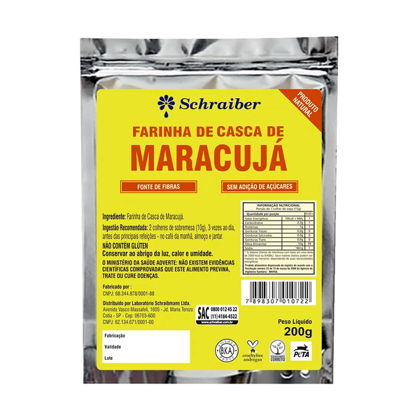 Farinha de Casca de Maracujá Schraiber 200g