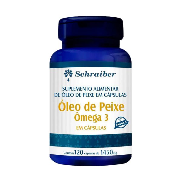 Suplemento Alimentar de Óleo de Peixa Ômega 3 Schraiber 120 Cápsulas