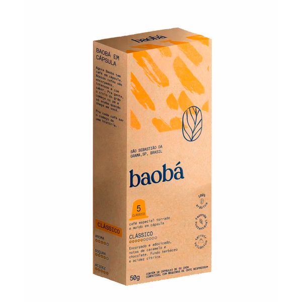 Café Clássico Baobá 10 Cápsulas