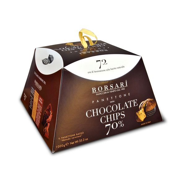 Panettone com Gotas de Chocolate Amargo Borsari 1kg