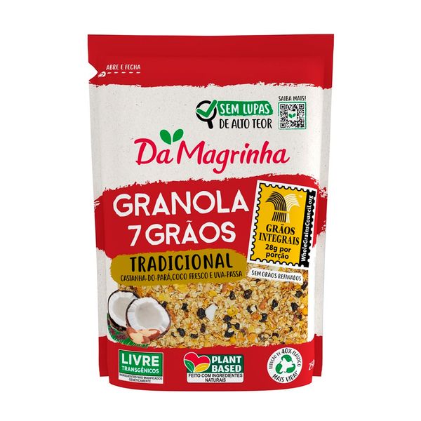 Granola 7 Grãos Tradicional Da Magrinha 250g