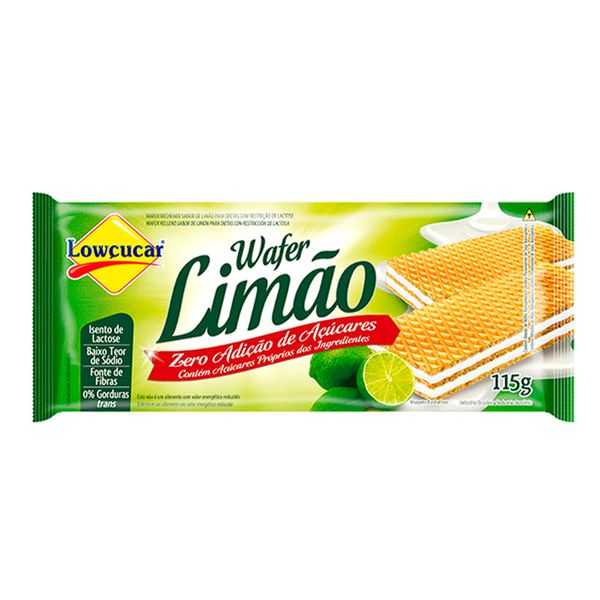 Wafer Sabor Limão Sem Açúcar Lowçucar 115g