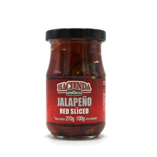 Pimenta Jalapeña Vermelha Fatiada Em Conserva Hacienda 210g
