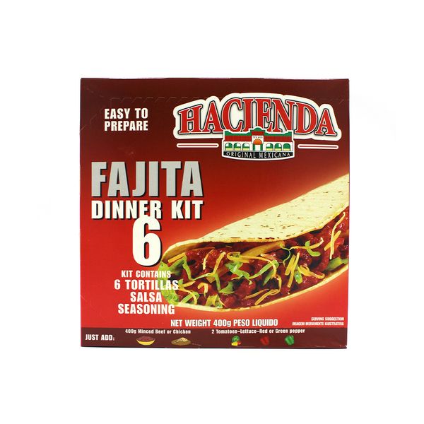 Kit Fajita Com 6 Tortillas Hacienda 400g