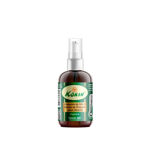 Spray de Mel e Extrato de Própolis Sabor Hortelã Korin 30ml