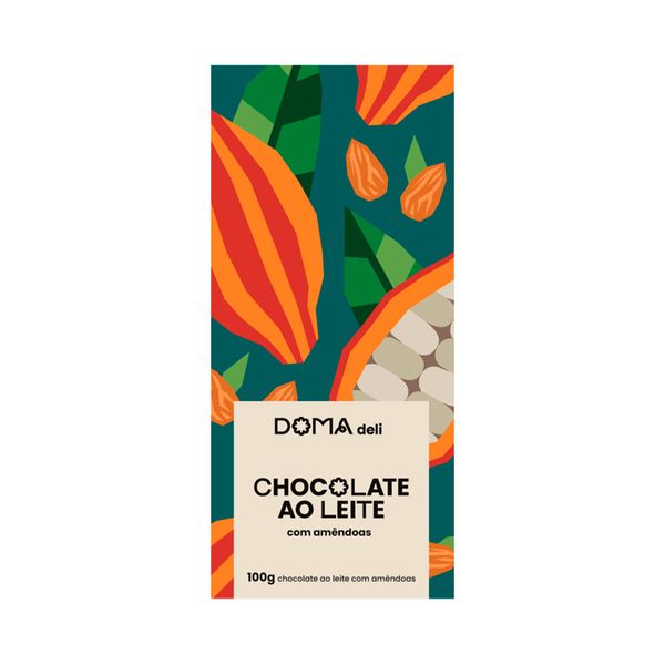Chocolate ao Leite com Amêndoas Doma Deli 100g