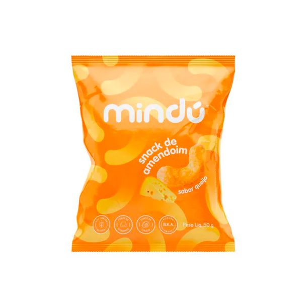 Snack de Amendoim Sabor Queijo Mindú 50g