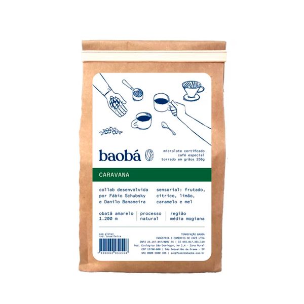 Café em Grãos Especial Caravana Baobá 250g
