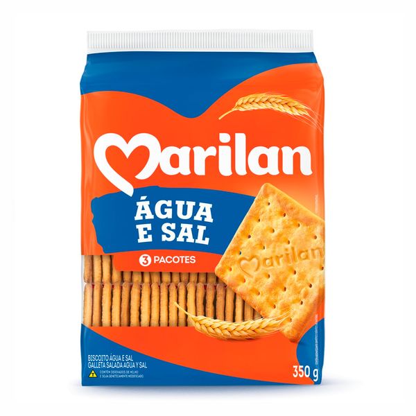 Biscoito Cream Cracker Água e Sal Marilan 350g
