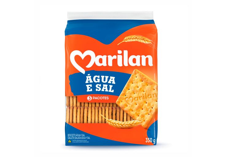 Biscoito Cream Cracker Água e Sal Marilan 350g - Casa Santa Luzia