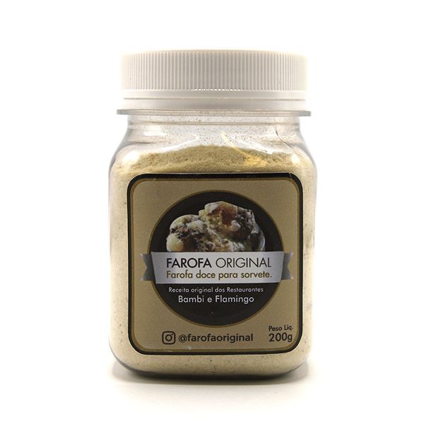 Farofa Doce Para Sorvetes e Sobremesas Farofa Original 200g
