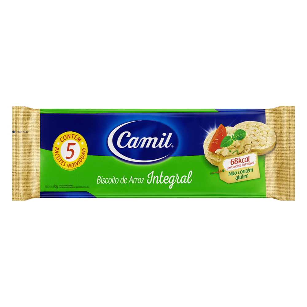 Biscoito de Arroz Integral  Camil 90g