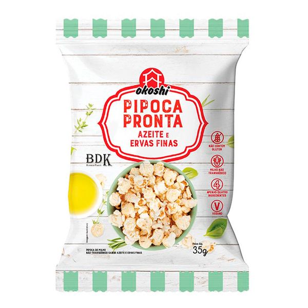 Pipoca Pronta Azeite e Ervas Finas Okoshi 35g