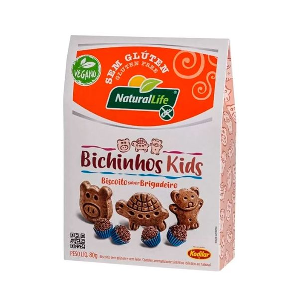 Biscoito Bichinhos Kids Brigadeiro NaturalLife 80g