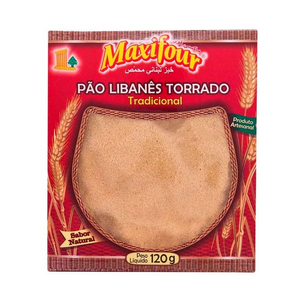 Pão Libanês Torrado Tradicional Maxifour 120g