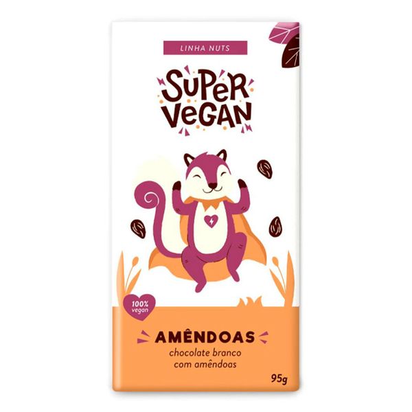 Chocolate Branco com Amêndoas Super Vegan 95g
