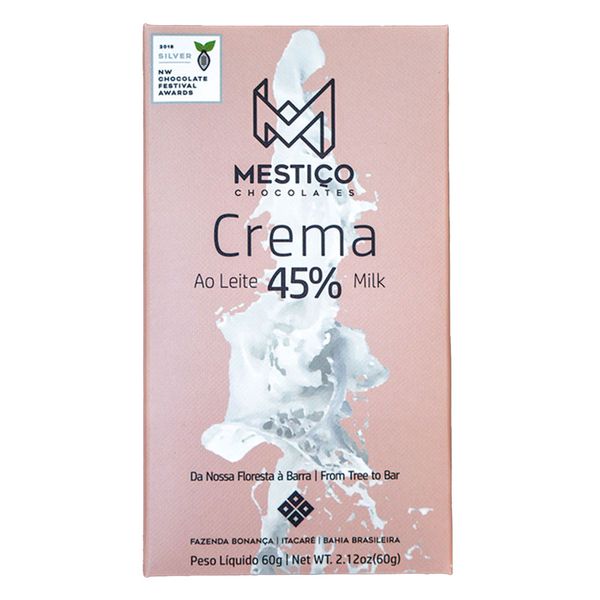 Chocolate Crema Ao Leite 45% Mestiço 60g