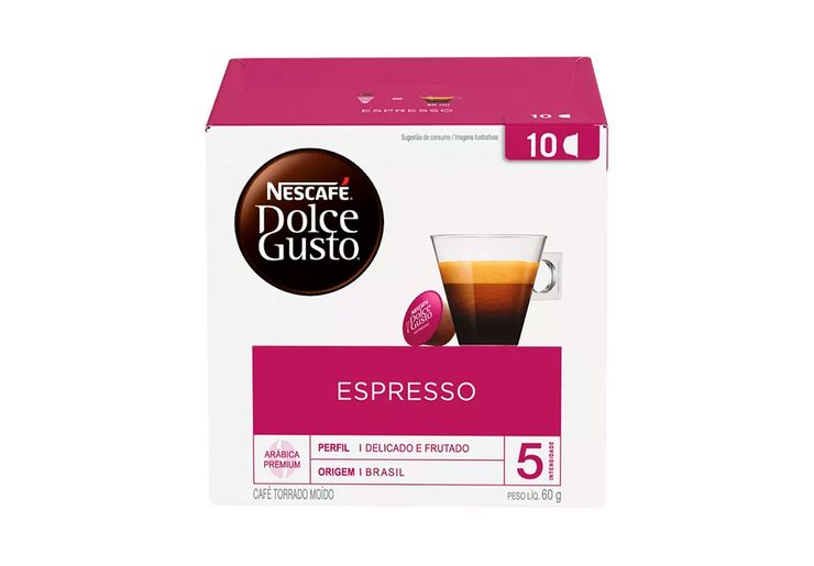 Café em Cápsula Espresso Nescafé Dolce Gusto 60G 10 Cápsulas