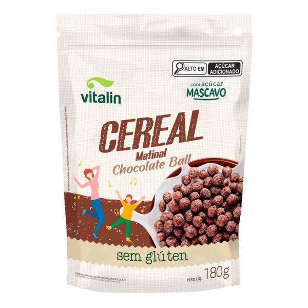 Cereal Matinal Chocolate Ball Sem Glúten Vitalin 180g