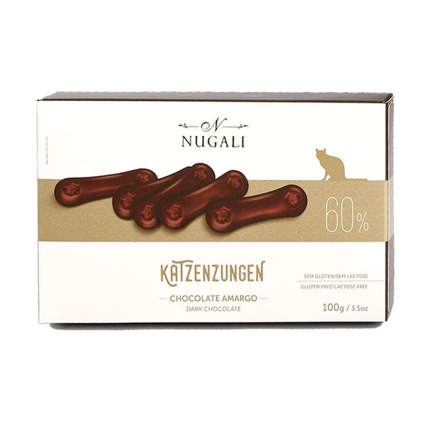 Chocolate Amargo Katzenzungen Nugali 100g