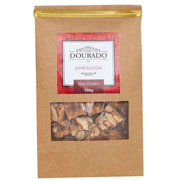 Caramelo Aerado Dourado de Amêndoa 100g