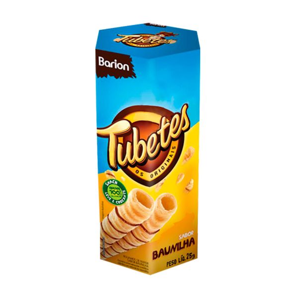 Wafer Tubetes Sabor Baunilha Barion 25g
