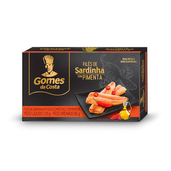 Filés de Sardinha com Pimenta Gomes da Costa 125g