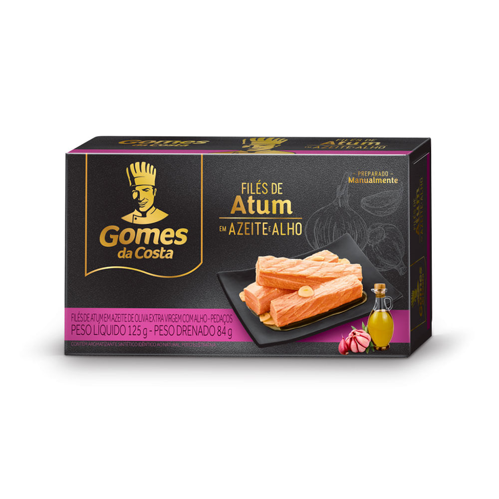 Filés de Atum em Azeite e Alho Gomes da Costa 125g