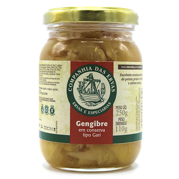 Gengibre em Conserva Companhia das Ervas 250g