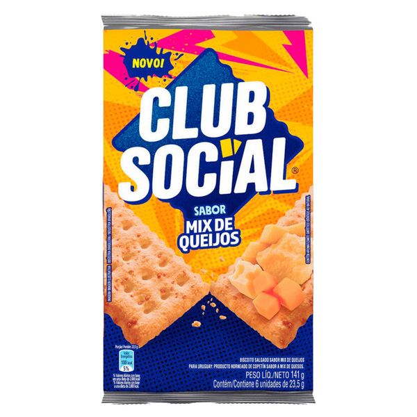 Biscoito Sabor Mix de Queijos Club Social 141g