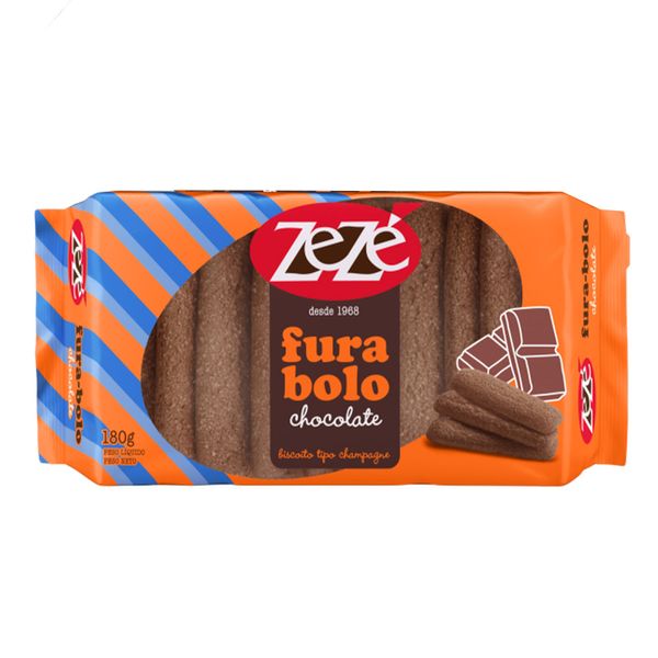 Biscoito Tipo Champagne de Chocolate Zezé 180g